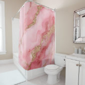 A luxurious pink marble background douchegordijn (In situ)