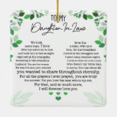 À ma belle-fille ornement céramique (Dos)