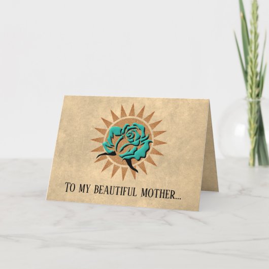 "À ma belle mère" Carte de fête des mères avec Ros (Devant)