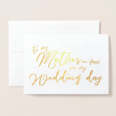 À ma belle-mère sur ma carte d'huile de mariage (Devant avec enveloppe)