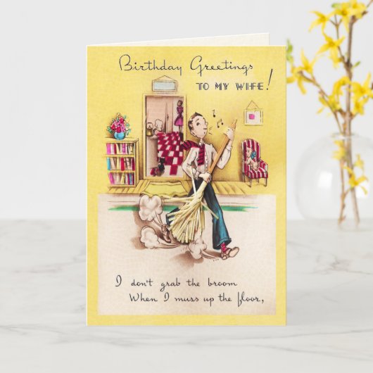 À ma carte d'anniversaire de femme (Fleur jaune)