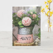 À MA CARTE D'ANNIVERSAIRE EXTRAORDINAIRE **AUNT** (Fleur jaune)