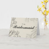 à ma carte de demoiselle d'honneur (Fleur jaune)