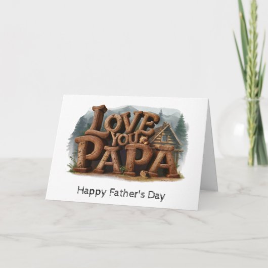 *~* À ma carte de Fête des pères AP86 I LOVE PAPA (Devant)