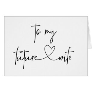 À ma carte de mariage de future épouse