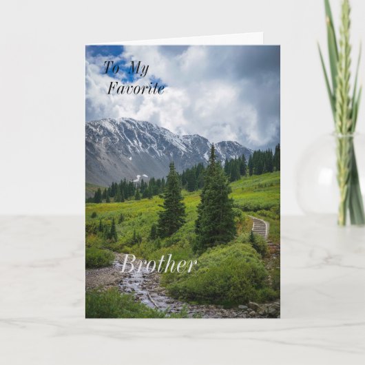 À ma carte de voeux pliée Frère Favorite (Devant)