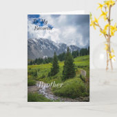 À ma carte de voeux pliée Frère Favorite (Fleur jaune)