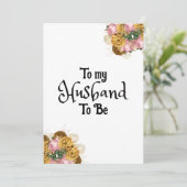 À ma carte du mari à être (Debout devant)