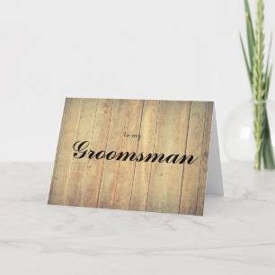 à ma carte Groomsman