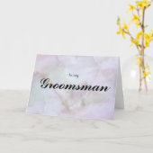 à ma carte Groomsman (Fleur jaune)