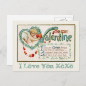 À ma carte postale de coutume de cupidon de (Devant / Derrière)