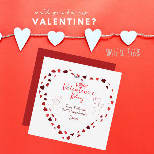 À ma carte Valentine Love Note avec le coeur