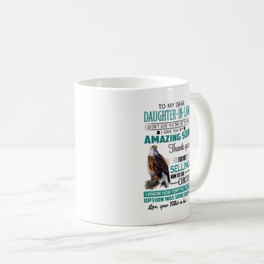 À ma chère fille en droit Mug Don du père sh (Devant droit)