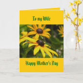 À ma femme, Bonne carte de fête des mères (Fleur jaune)