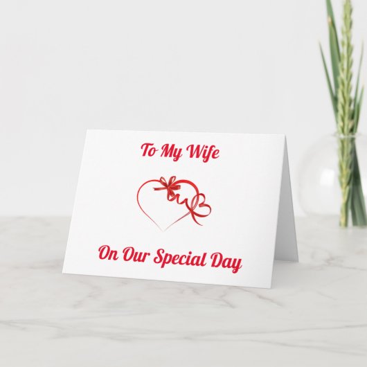 À MA **FEMME** JOLI ANNIVERSAIRE AVEC CARTE D'AMOU (Devant)