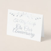 À ma femme sur notre carte d'huile d'argent annive (Devant)