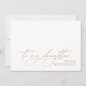 "À ma fille le jour de son mariage" Carte de messa (Devant)