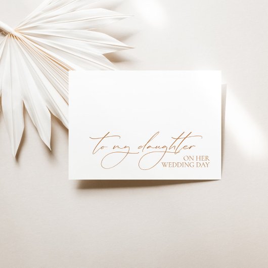 "À ma fille le jour de son mariage" Carte de messa