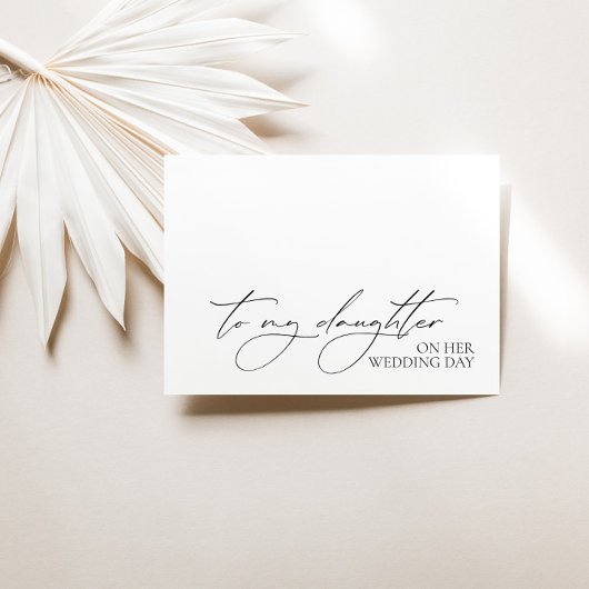"À ma fille le jour de son mariage" Carte de messa