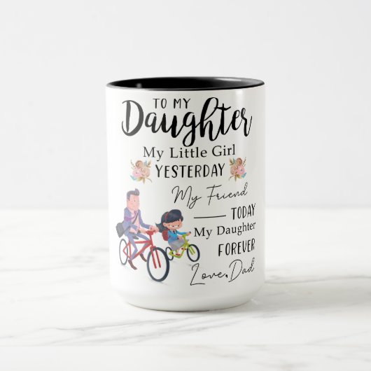 À Ma Fille Mug De Café, Meilleur Cadeau Pour Fille (Centre)