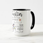 À Ma Fille Mug De Café, Meilleur Cadeau Pour Fille (Devant droit)