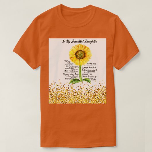 À ma fille Ours Mama Sunflower Classic TShirt (Design devant)