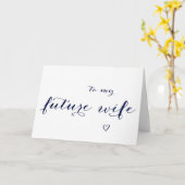 À ma future carte de jour de mariage de femme (Fleur jaune)
