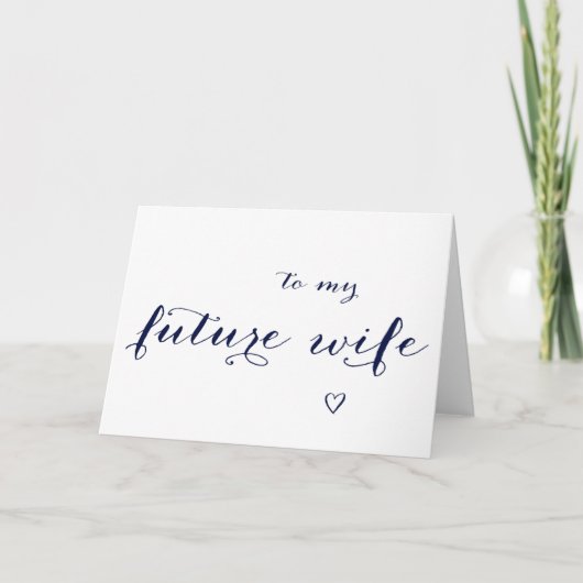 À ma future carte de jour de mariage de femme (Devant)