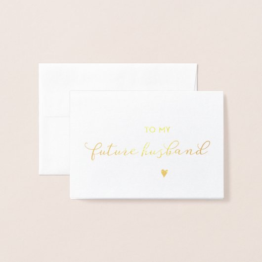 À ma future carte de mariage pour mari (Devant avec enveloppe)