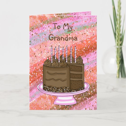 À ma grand-mère | Bonne carte d'anniversaire (Devant)