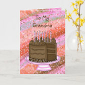 À ma grand-mère | Bonne carte d'anniversaire (Fleur jaune)