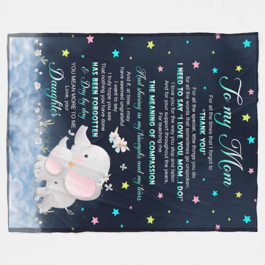 À ma maman, petite couverture d'éléphant, couvertu (Devant (Horizontal))