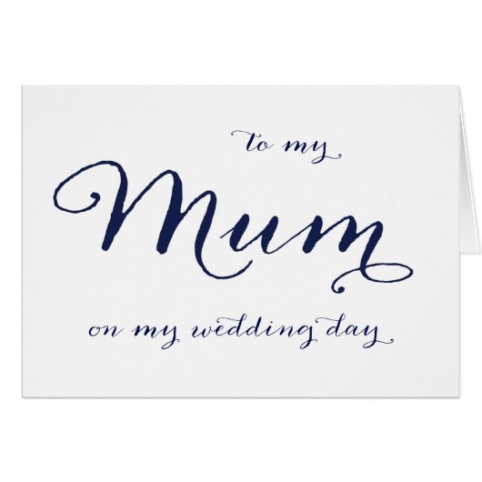 À ma maman sur ma carte de jour du mariage (Devant horizontal)