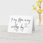 À ma maman sur ma carte de jour du mariage (Fleur jaune)