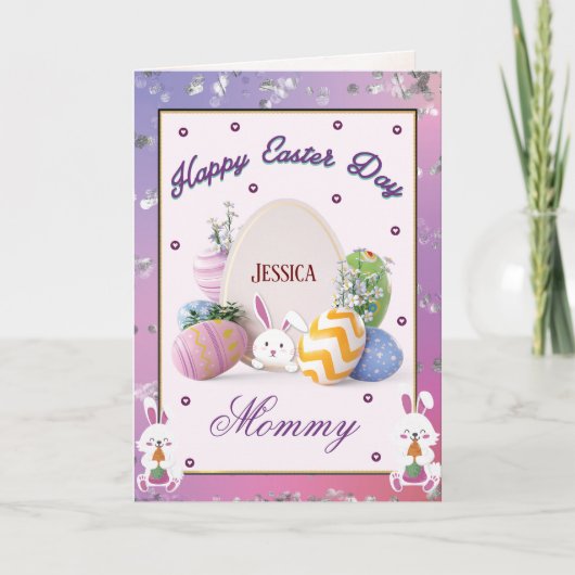 À ma mère Carte de vacances de Pâques (Devant)