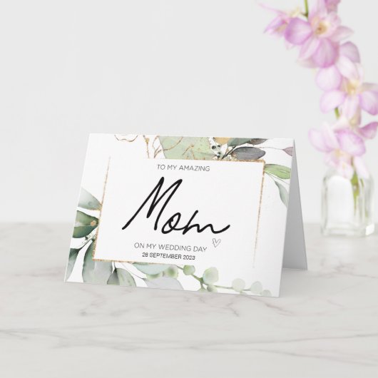À Ma Mère Mariage Merci Pour Les Mariées Carte Mèr (Orchidée)