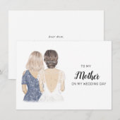 À ma mère pour ma carte du jour de mon mariage (Devant / Derrière)