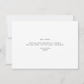 À ma mère sur ma carte du jour de mon mariage (Dos)