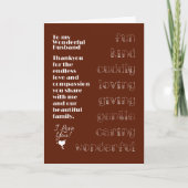 À ma merveilleuse carte de mari (Devant)