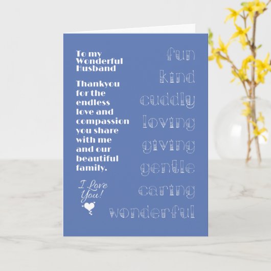 À ma merveilleuse carte de mari (Fleur jaune)