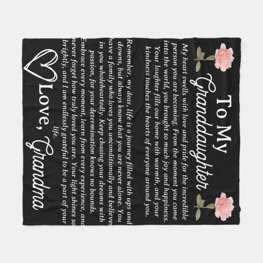 À ma petite-fille PEONY Couverture personnalisée (Devant (Horizontal))