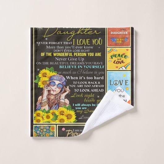 À ma petite-fille Sunflower Idée cadeau d'annivers (Gant de toilette)