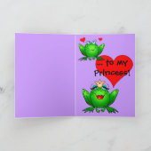 À ma princesse Hoppy Valentines mignonne Carte Fro (Intérieur)