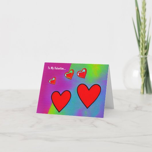 À ma Saint Valentin... Carte de vacances (Devant)