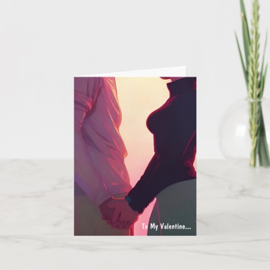 À ma Saint Valentin... Carte de vacances (Devant)