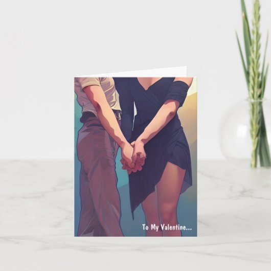 À ma Saint Valentin... Carte de vacances (Devant)