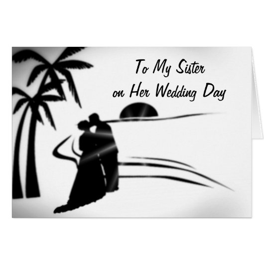 À MA SOEUR LE JOUR DE SON MARIAGE (Devant horizontal)