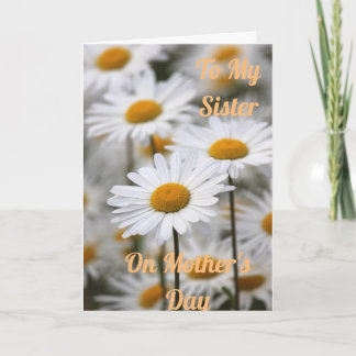 À ma soeur le jour des mères Carte de voeux pliée
