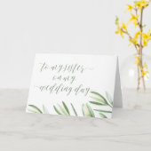 À ma soeur sur ma carte du jour de mariage (Fleur jaune)