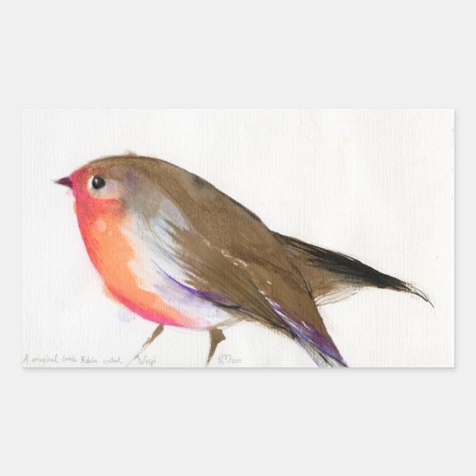 A magical little robin called Wisp 2011 Rechthoekige Sticker (Voorkant)